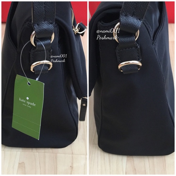 Kate Spade Black Nylon Hobo Bag Crossbody NWT - Picture 5 of 8